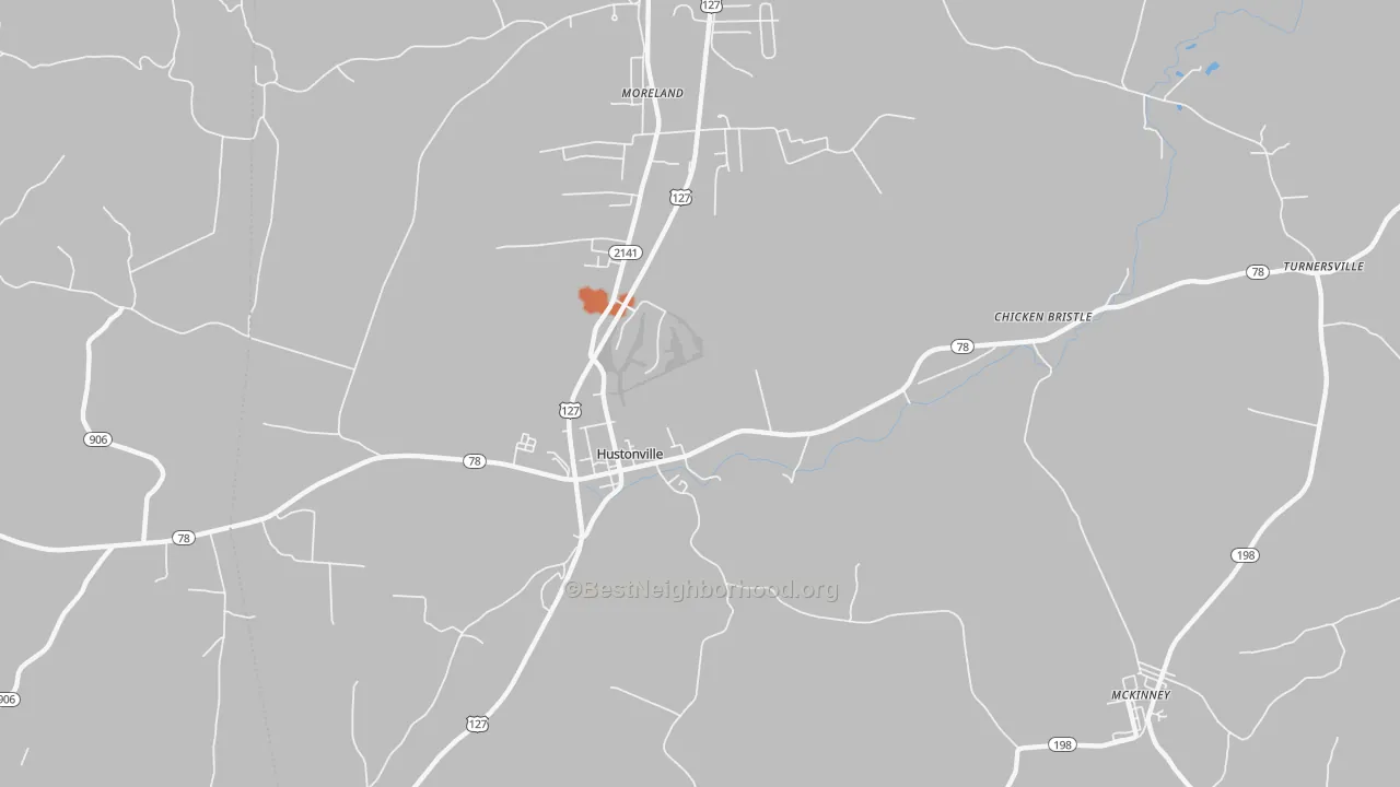 Bike Grade map of Chicken Bristle, KY