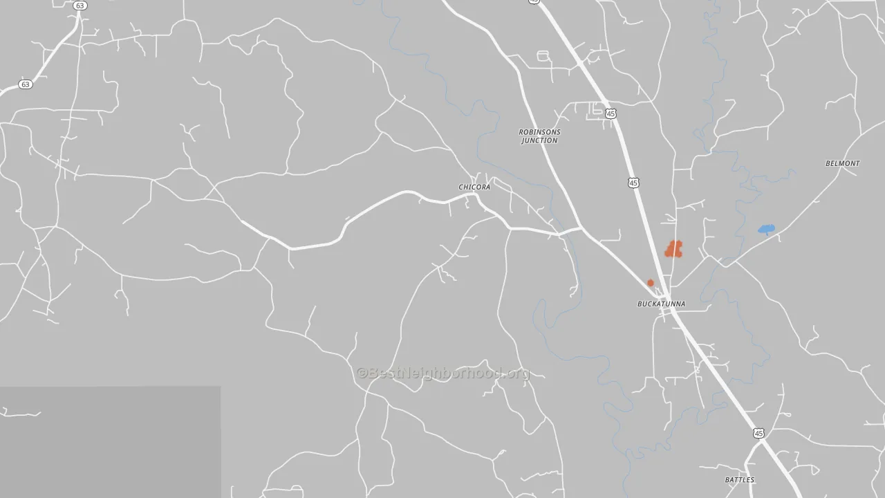 Bike Grade map of Chicora, MS