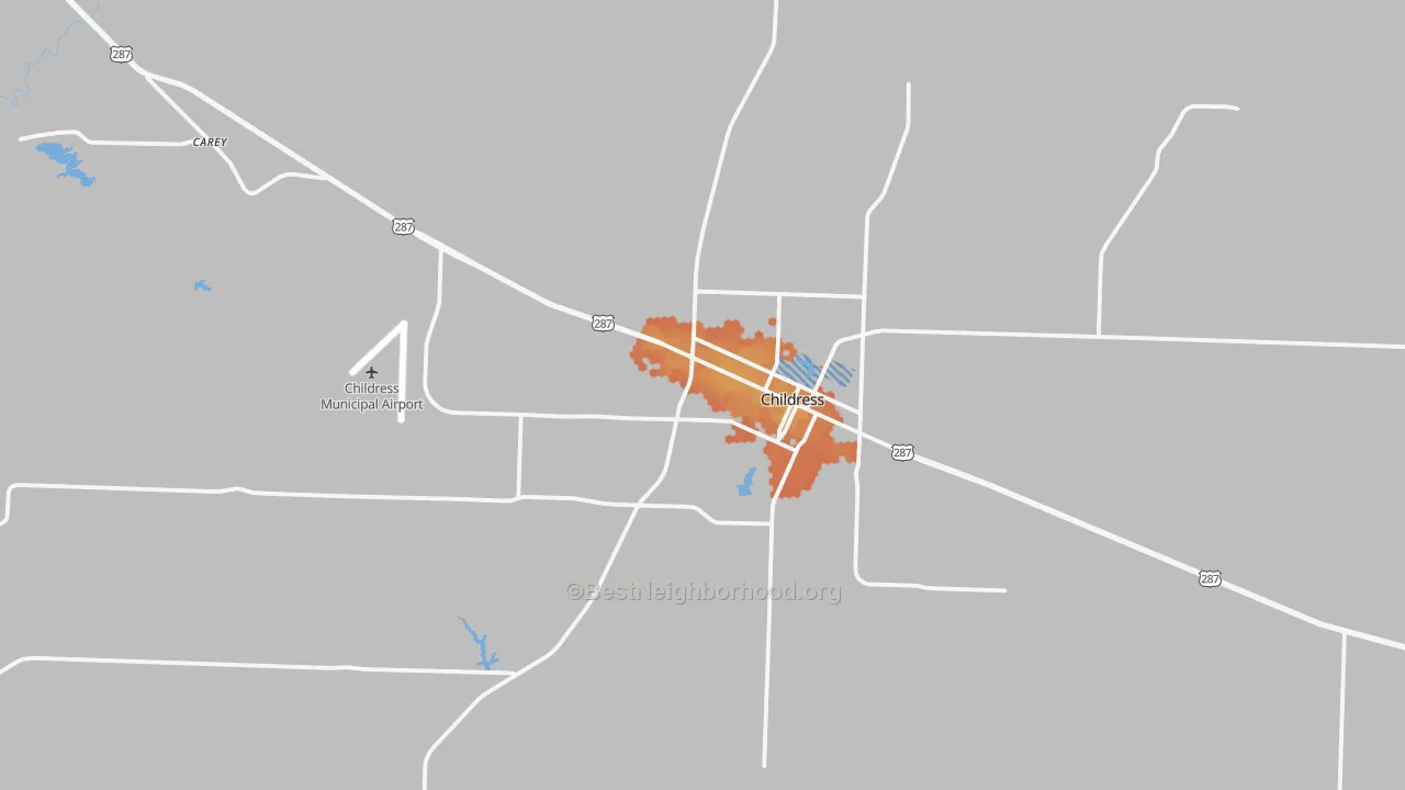 Bike Grade map of Childress County, TX