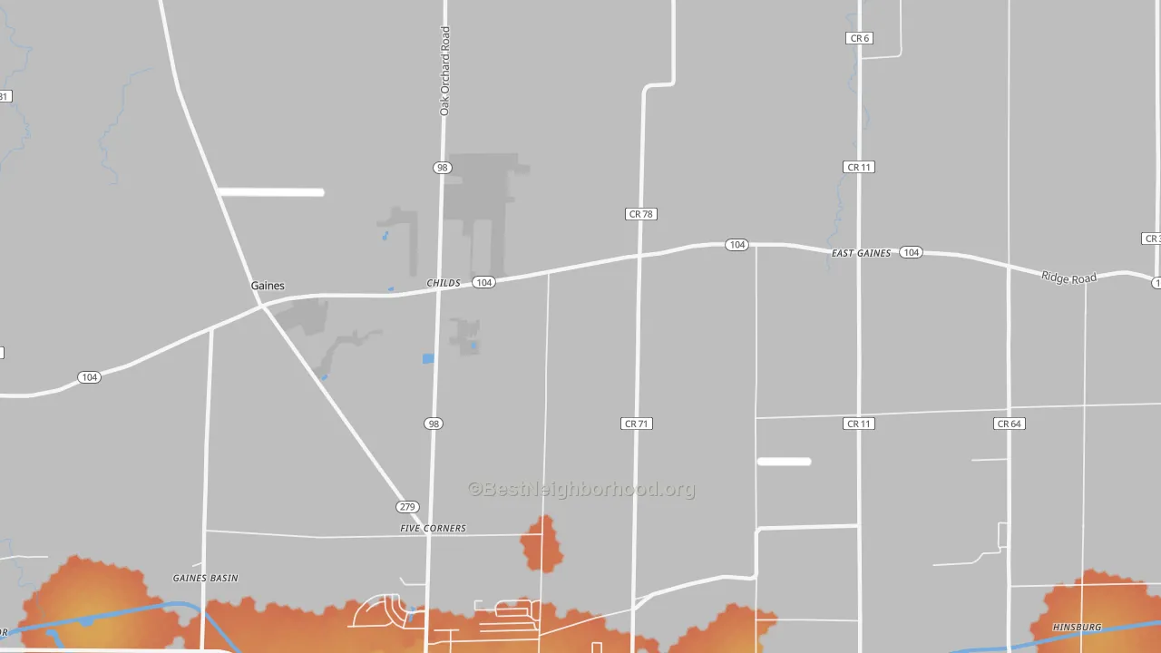 Bike Grade map of Childs, NY