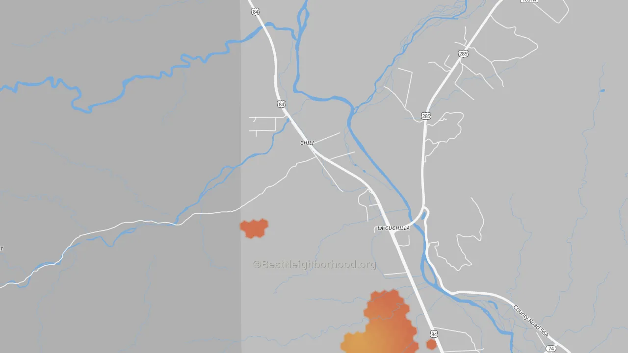 Bike Grade map of Chili, NM