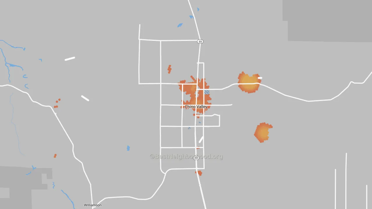 Bike Grade map of Chino Valley, AZ