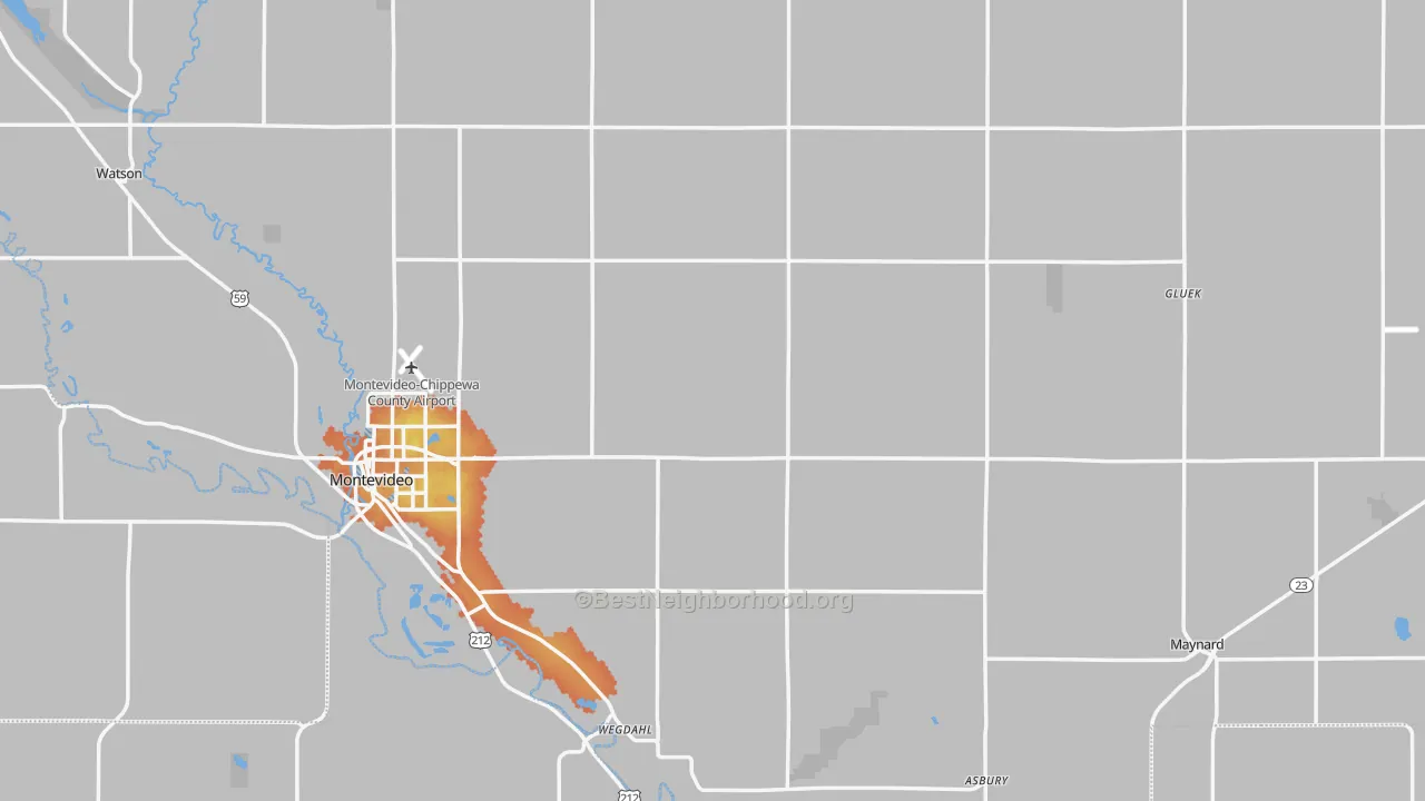 Bike Grade map of Chippewa County, MN