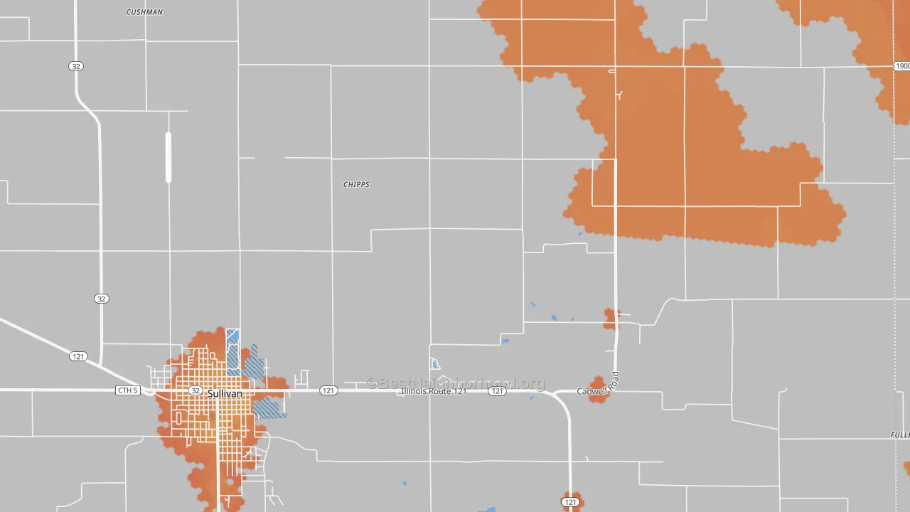 Bike Grade map of Chipps, IL