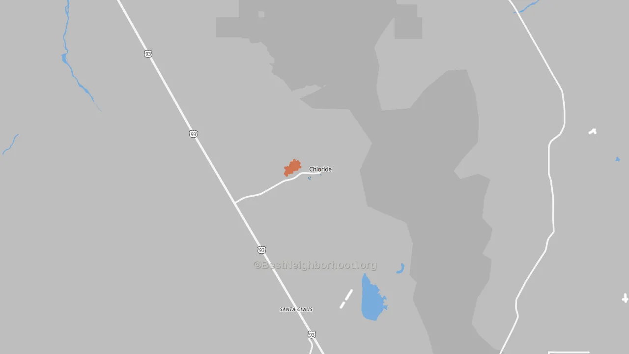 Bike Grade map of Chloride, AZ