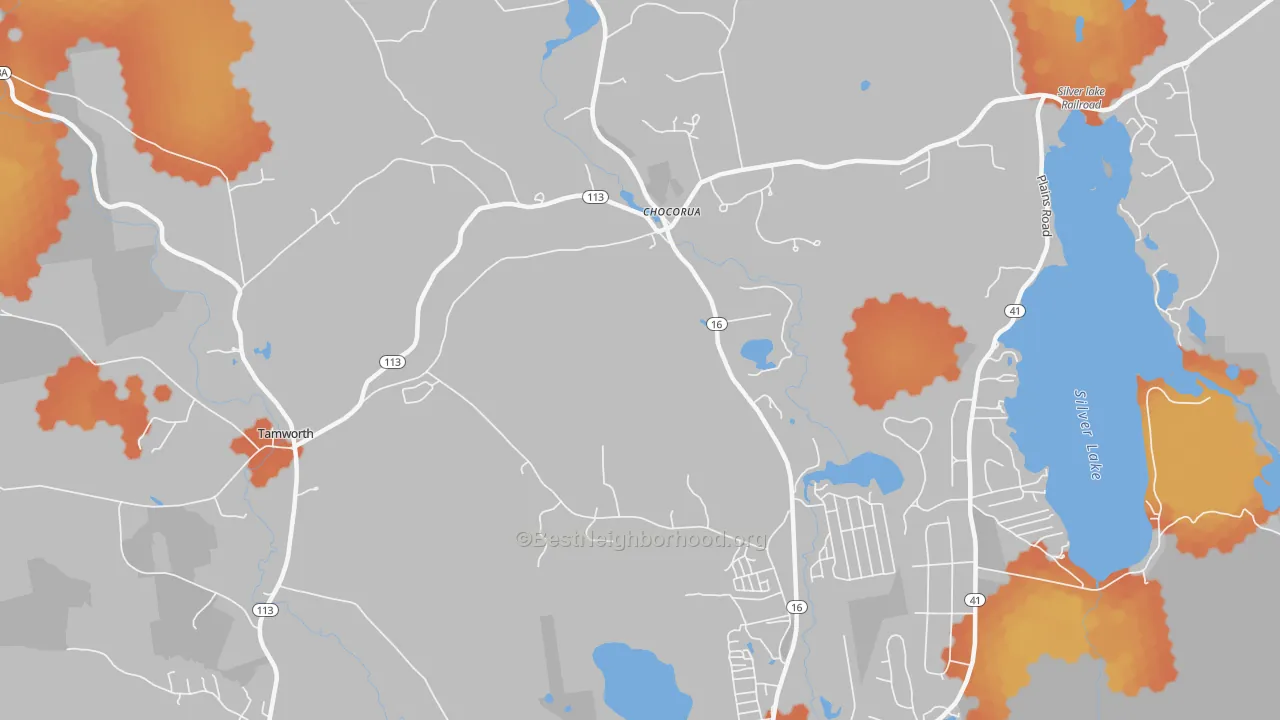Bike Grade map of Chocorua, NH