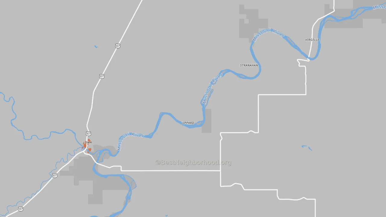 Bike Grade map of Chouteau County, MT