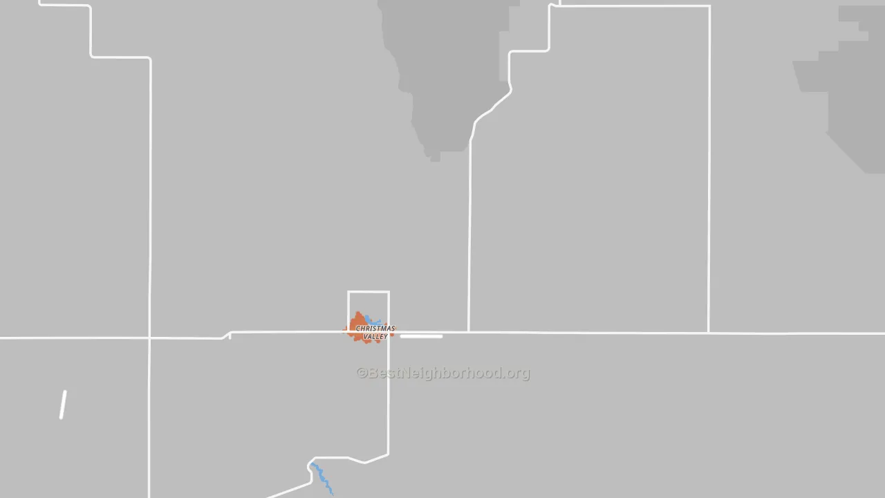 Bike Grade map of Christmas Valley, OR