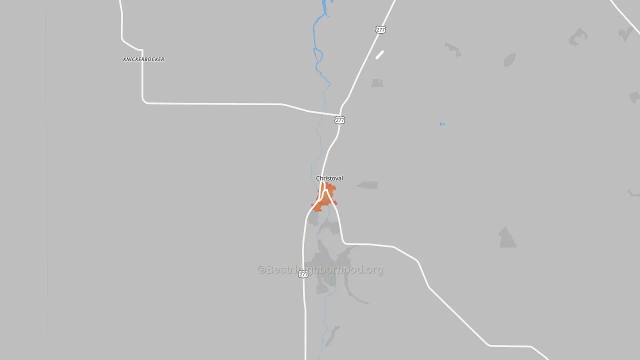 Bike Grade map of Christoval, TX