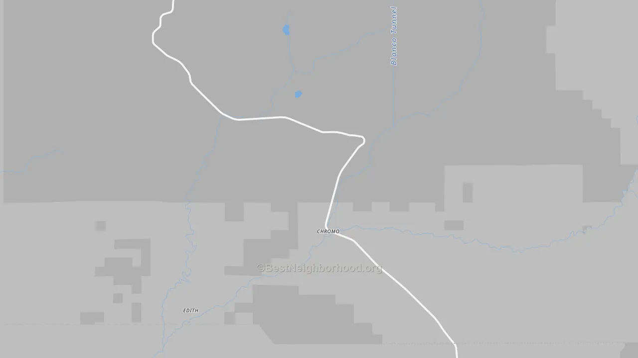 Bike Grade map of Chromo, CO