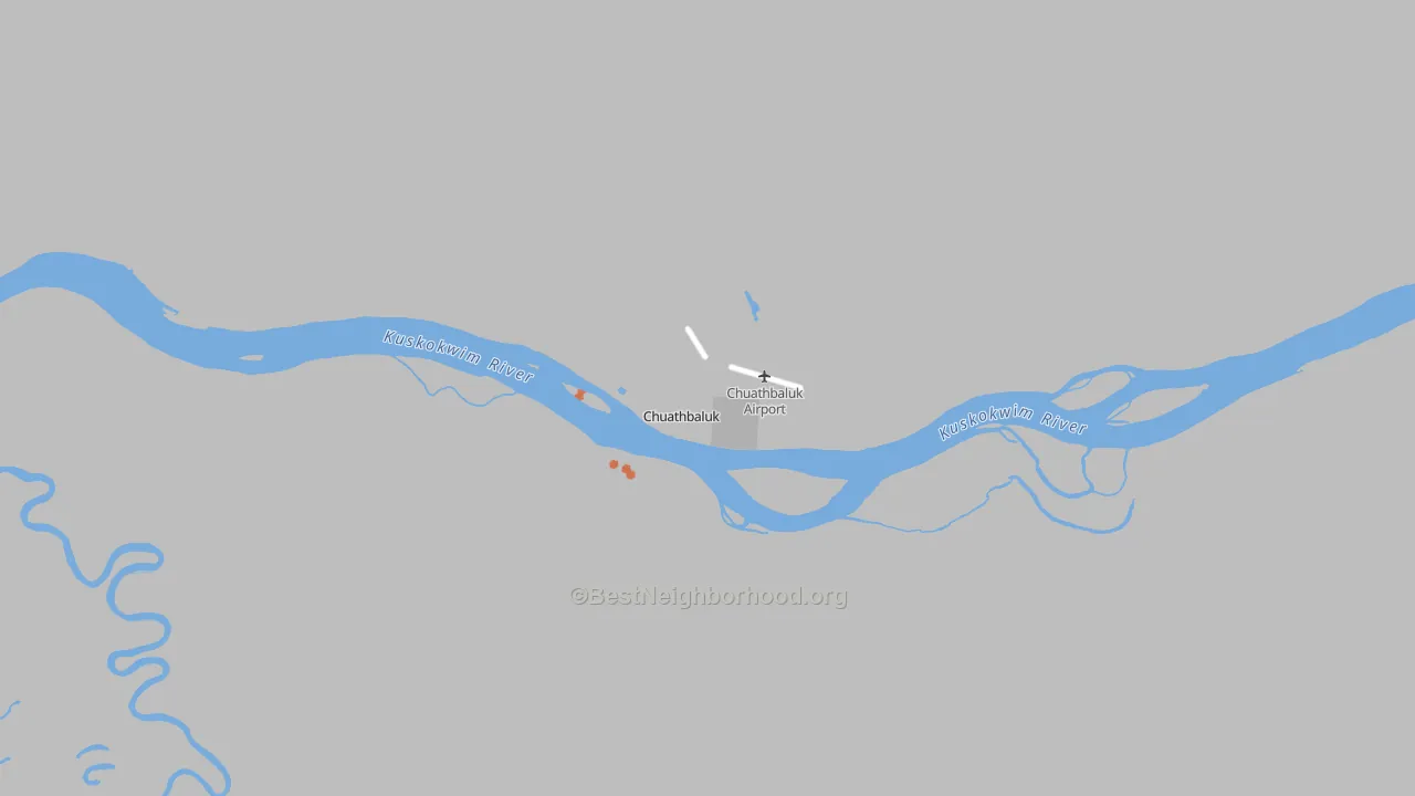 Bike Grade map of Chuathbaluk, AK