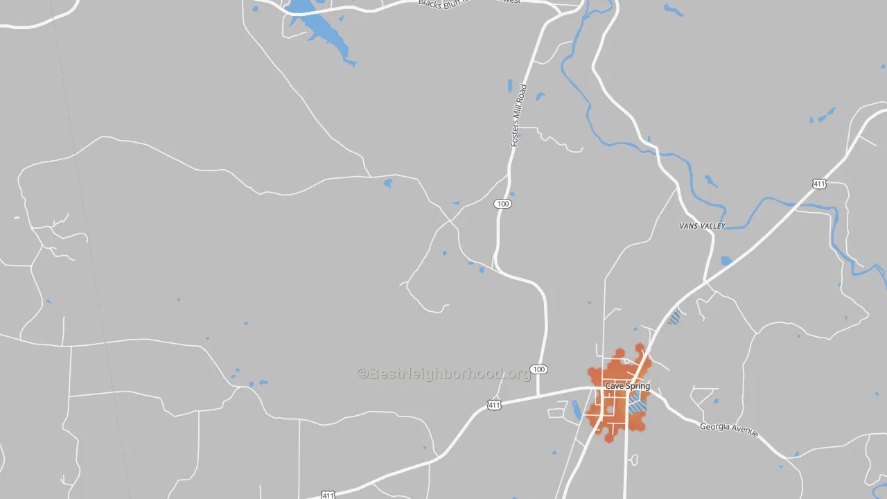 Bike Grade map of Chubbtown, GA