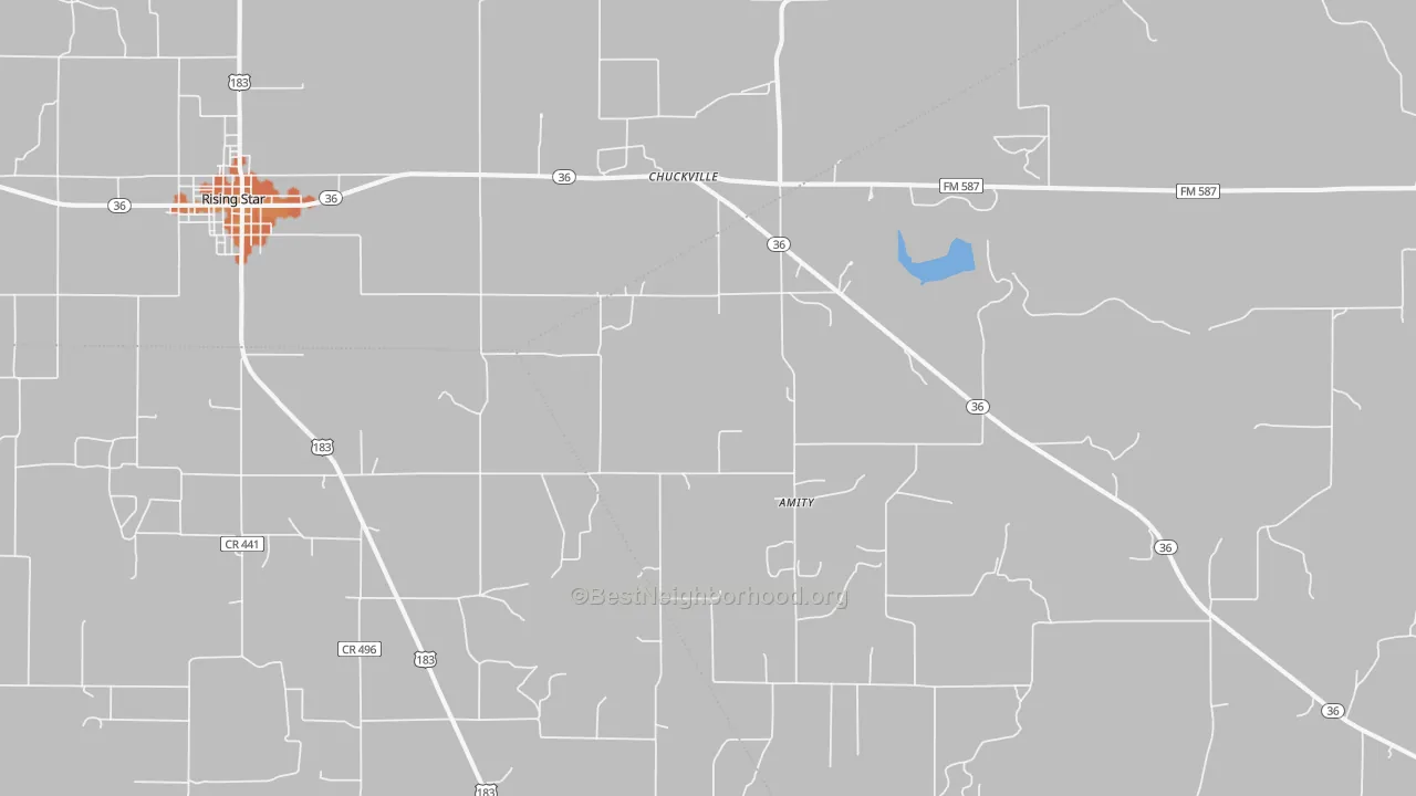 Bike Grade map of Chuckville, TX
