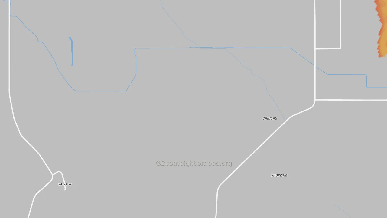 Bike Grade map of Chuichu, AZ