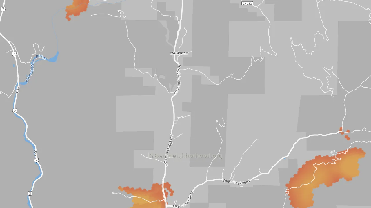 Bike Grade map of Chumstick, WA
