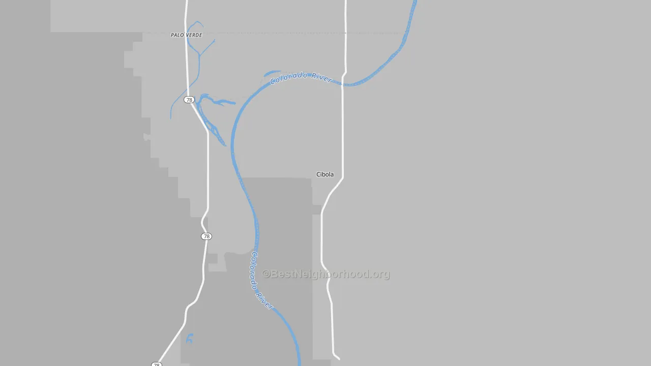 Bike Grade map of Cibola, AZ