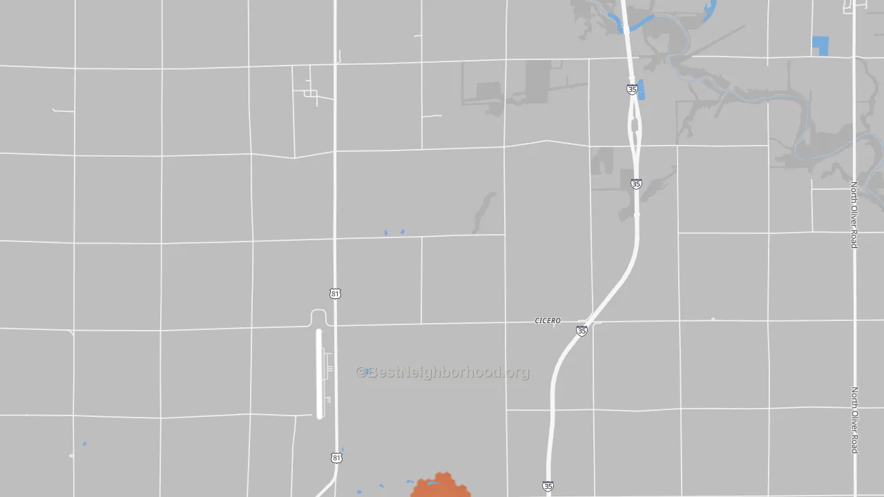 Bike Grade map of Cicero, KS