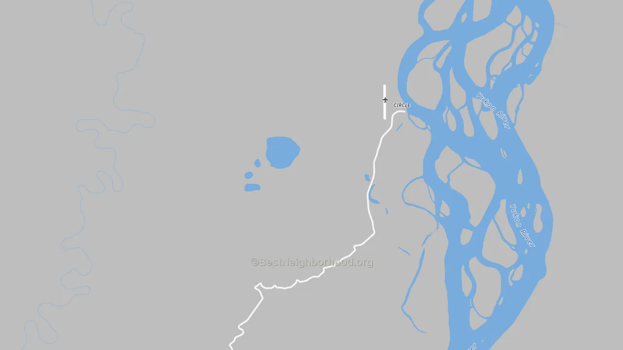 Bike Grade map of Circle, AK