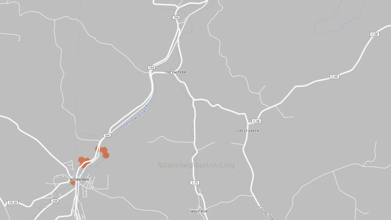 Bike Grade map of Circle Green, OH