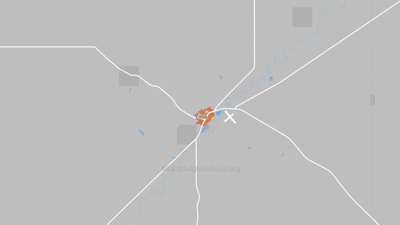 Bike Grade map of Circle, MT