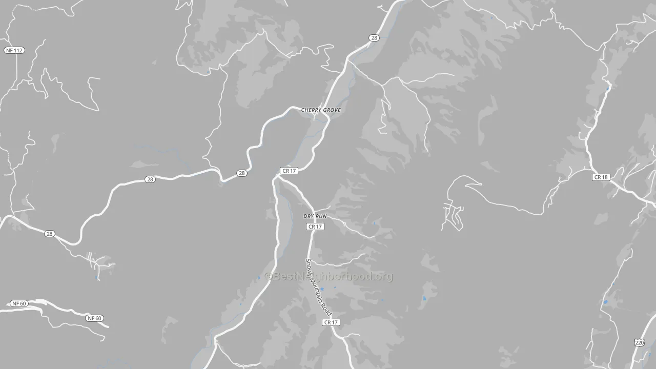 Bike Grade map of Circleville, WV