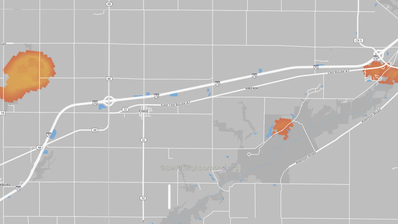 Bike Grade map of Cisco, IL