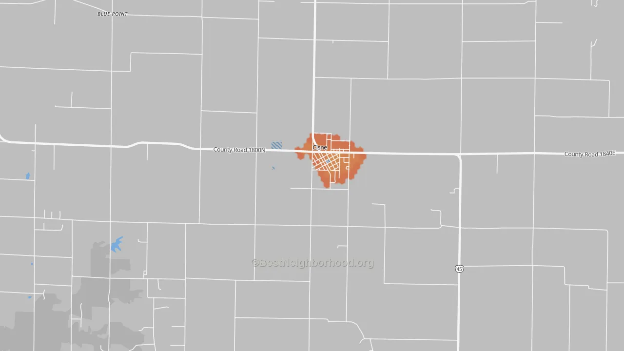 Bike Grade map of Cisne, IL