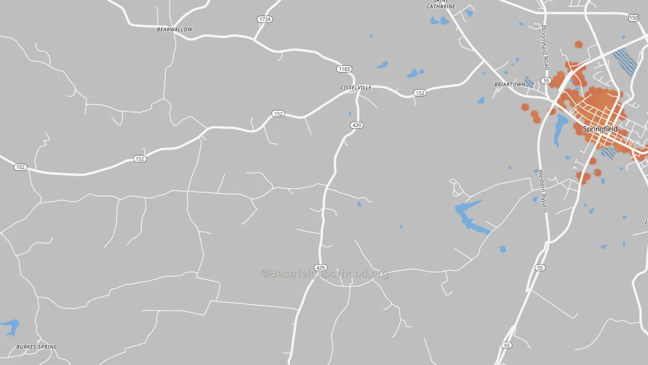 Bike Grade map of Cisselville, KY
