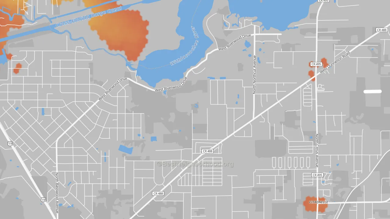 Bike Grade map of Citronelle, FL