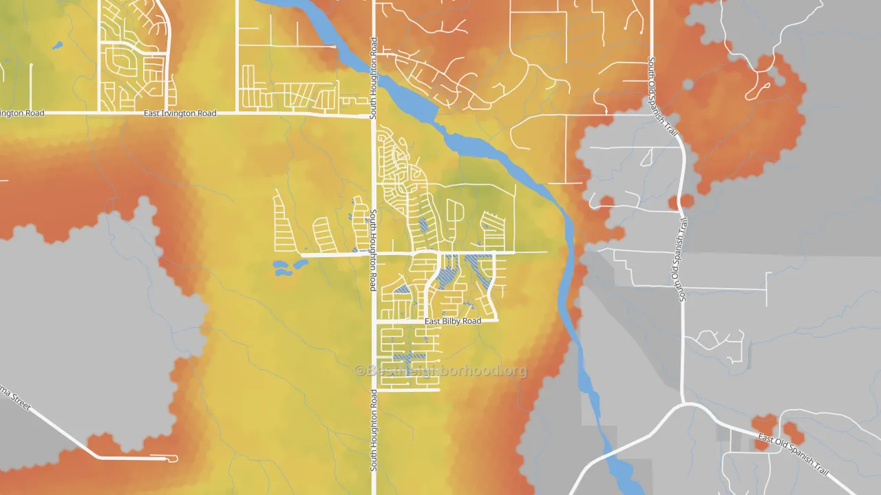Bike Grade map of Civano, Tucson, AZ
