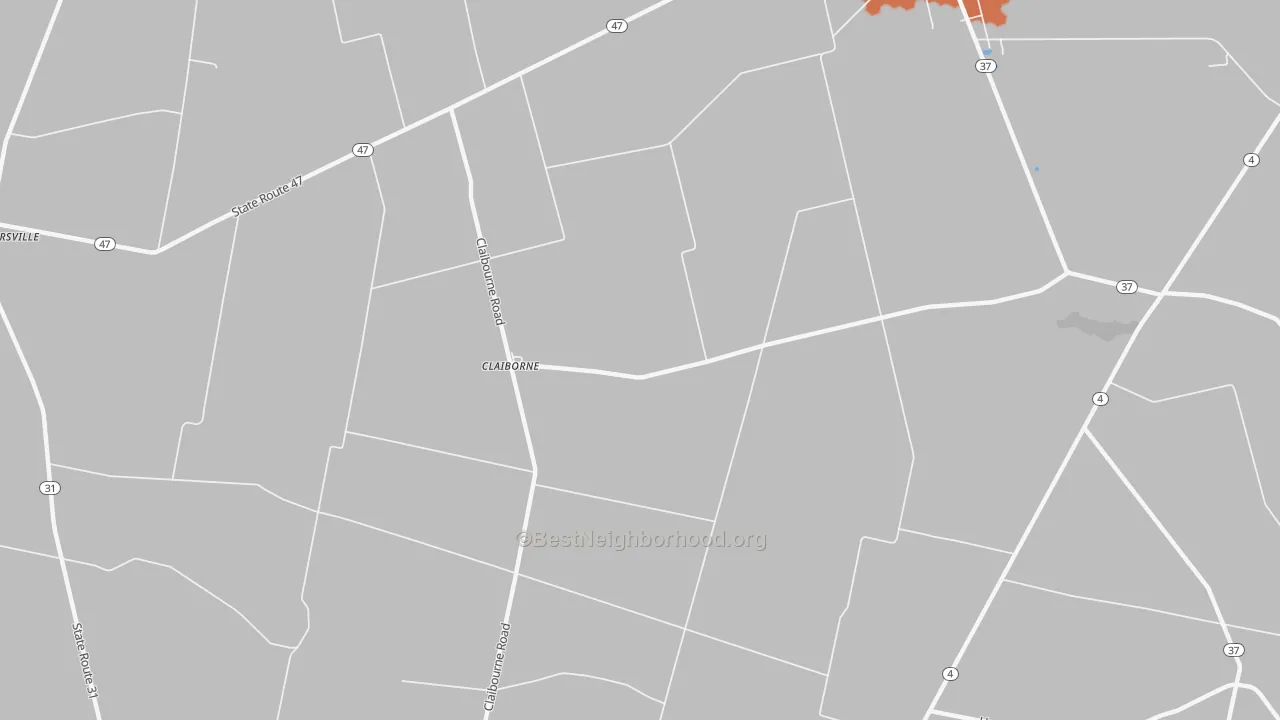 Bike Grade map of Claiborne, OH