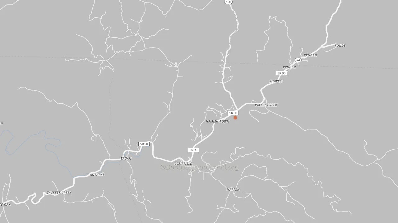 Bike Grade map of Clairfield, TN