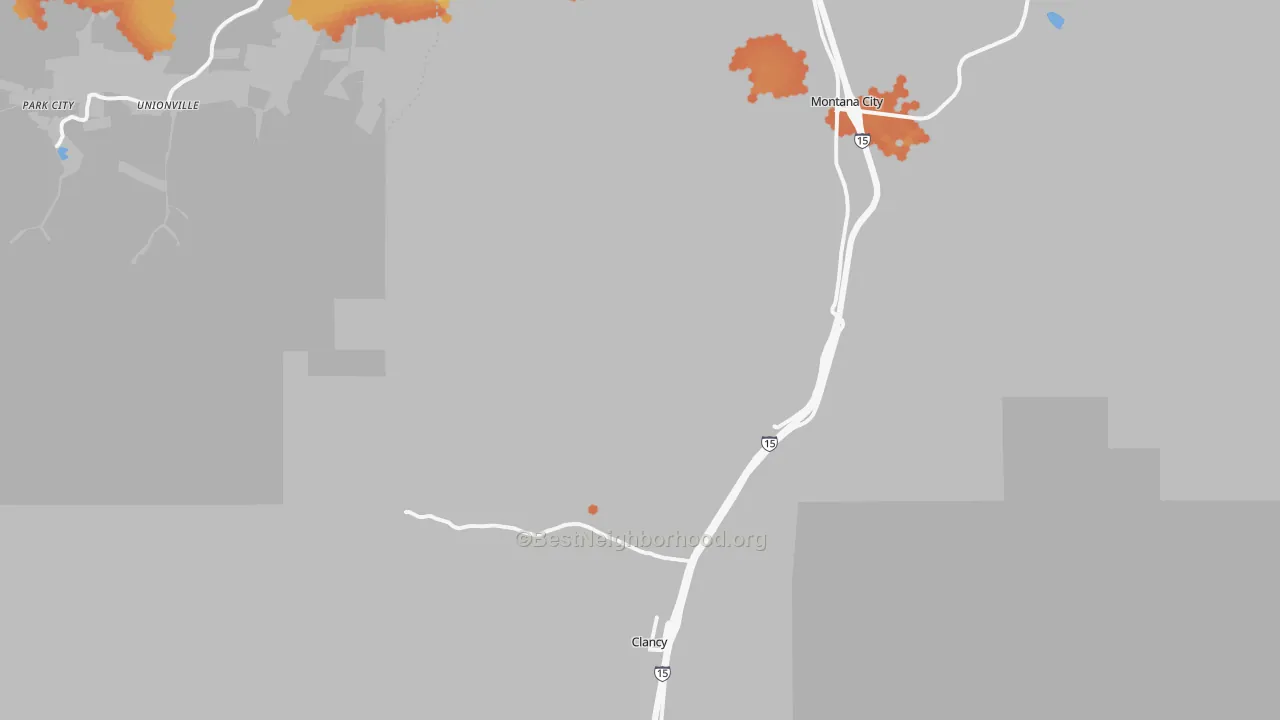 Bike Grade map of Clancy, MT
