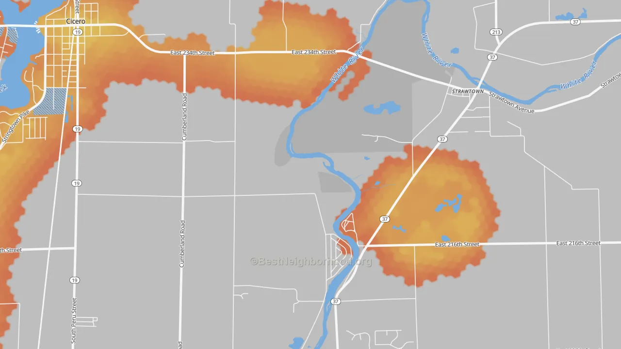 Bike Grade map of Clare, IN