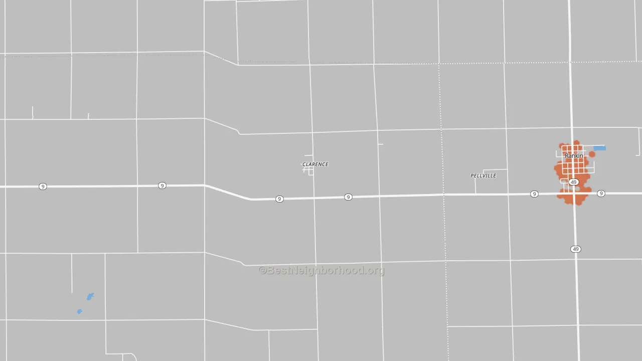 Bike Grade map of Clarence, IL