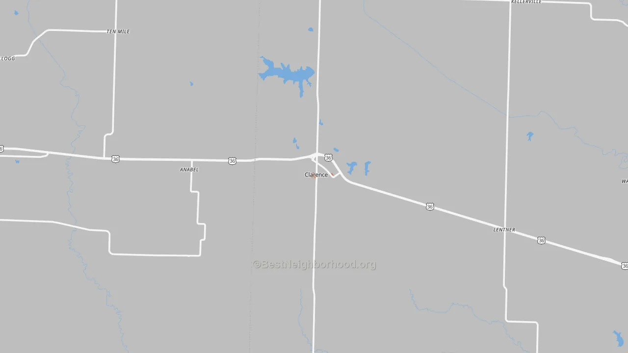 Bike Grade map of Clarence, MO
