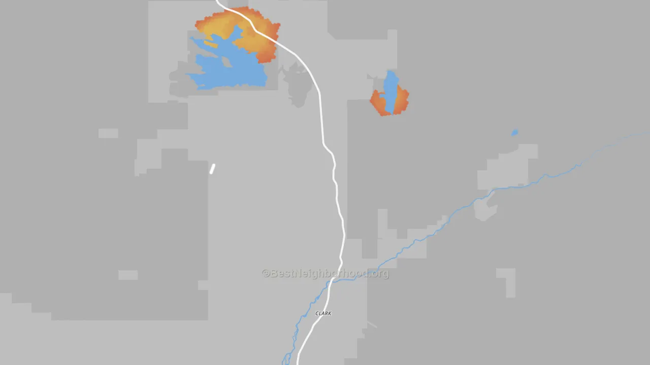 Bike Grade map of Clark, CO