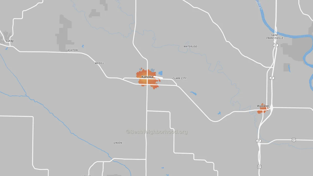 Bike Grade map of Clark County, MO