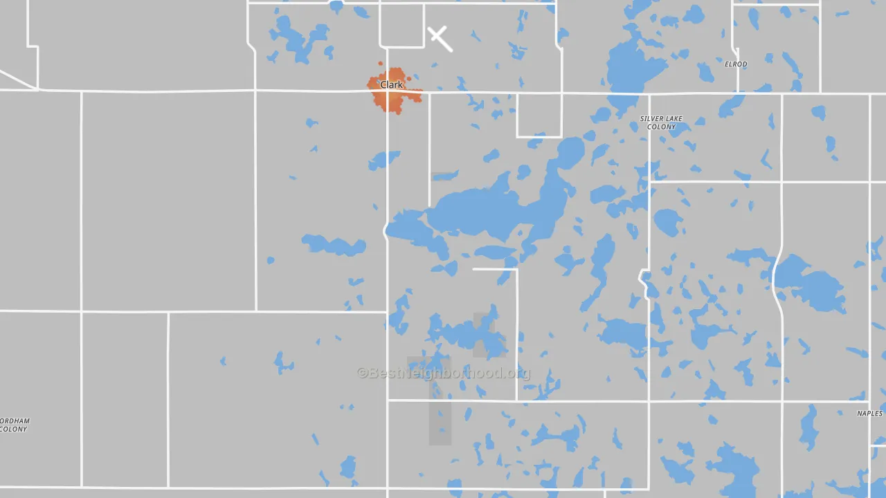 Bike Grade map of Clark County, SD