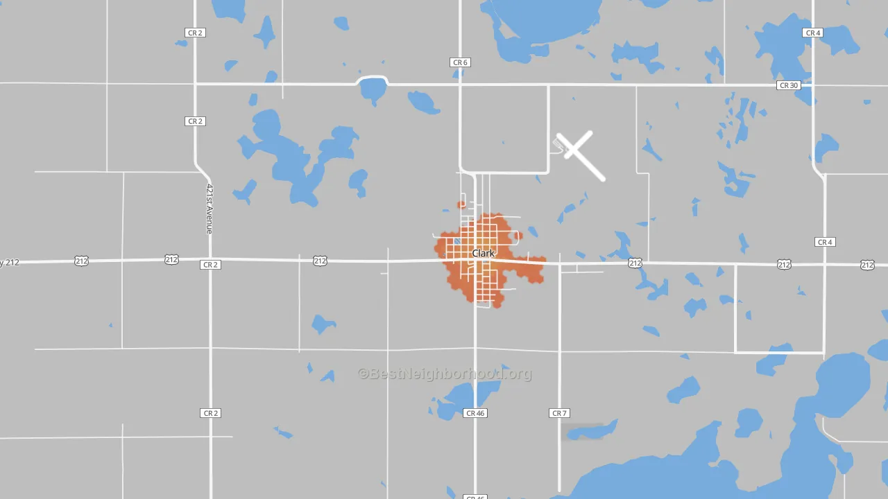 Bike Grade map of Clark, SD