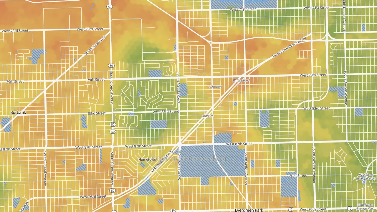 Bike Grade map of Clarkdale, Chicago, IL