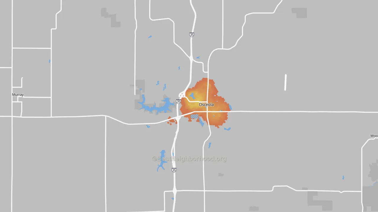 Bike Grade map of Clarke County, IA