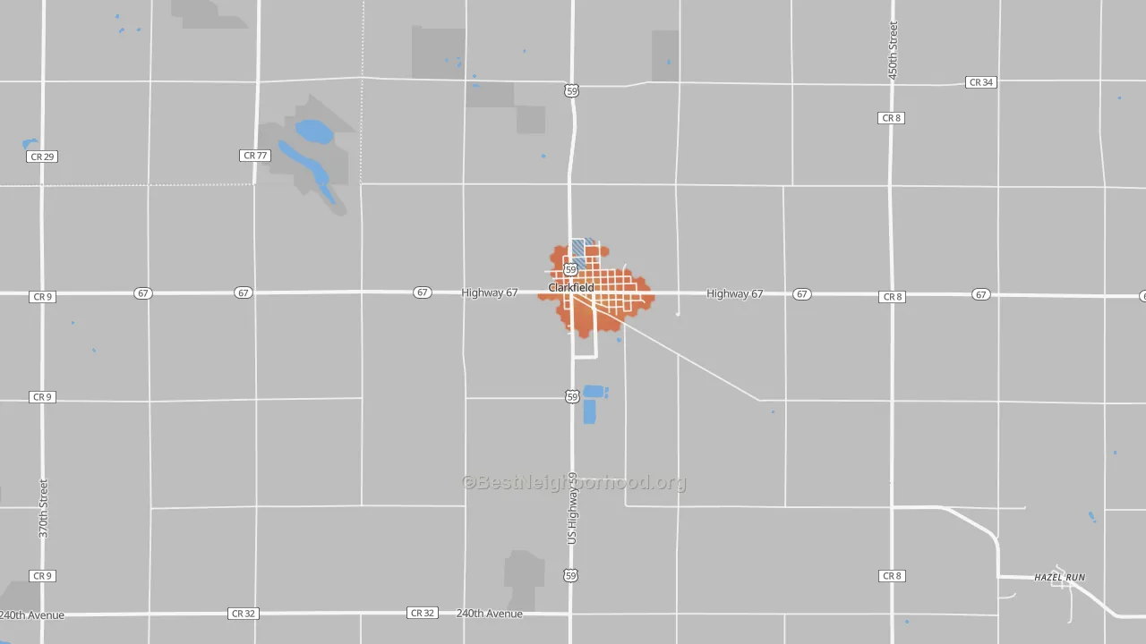 Bike Grade map of Clarkfield, MN