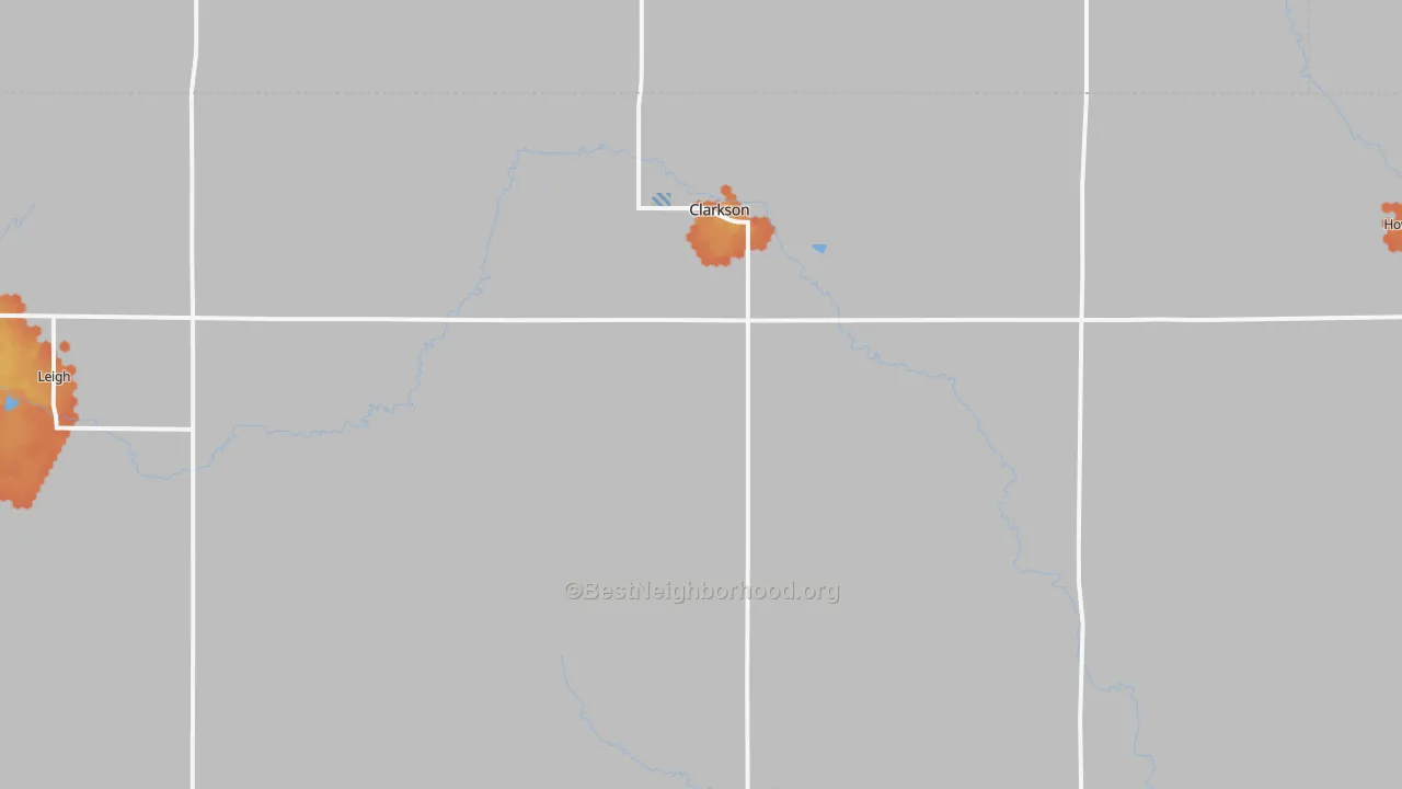 Bike Grade map of Clarkson, NE