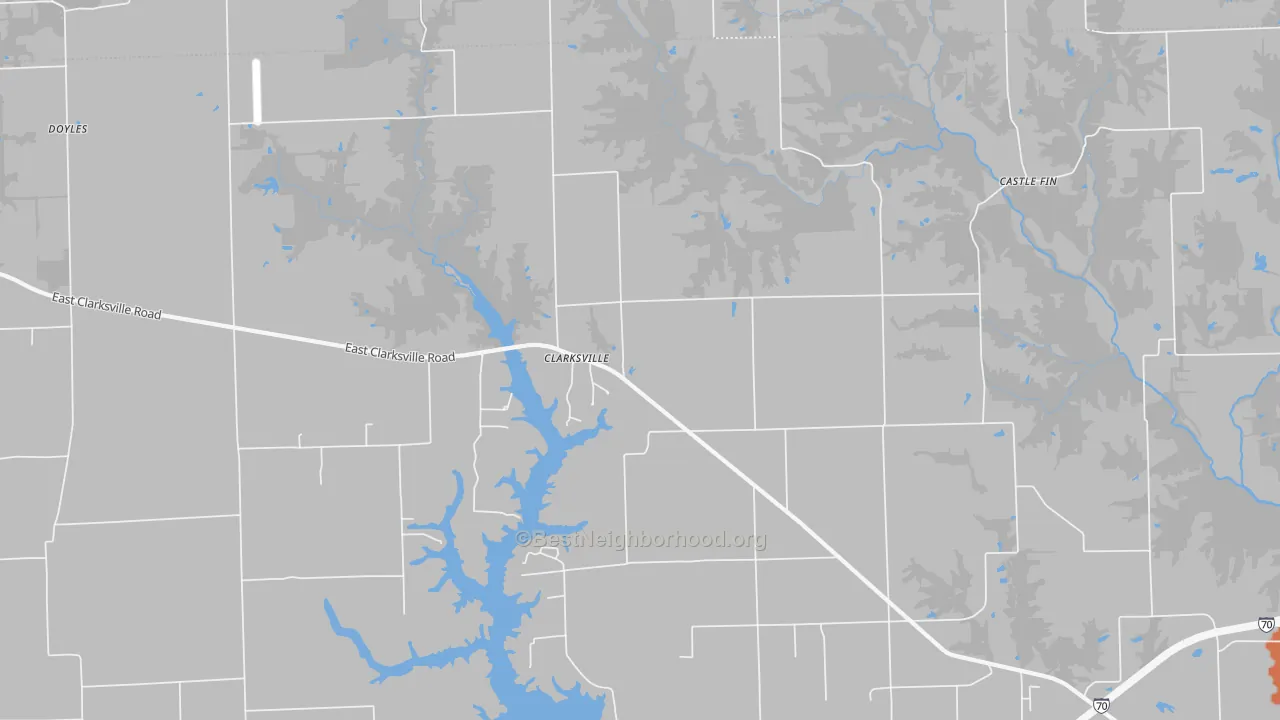 Bike Grade map of Clarksville, IL
