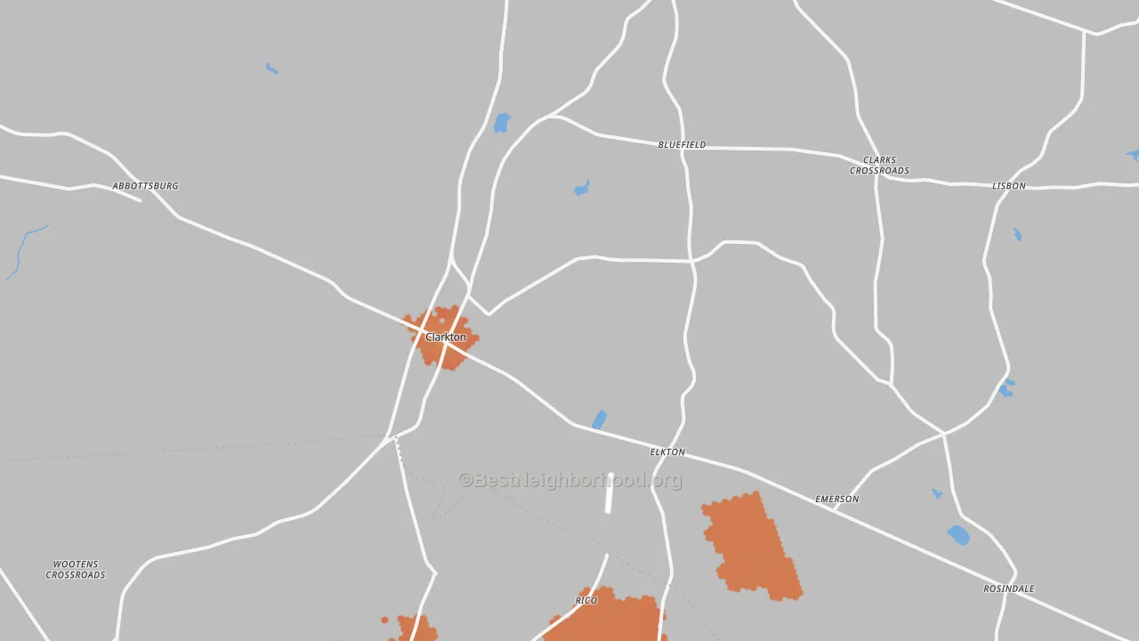 Bike Grade map of Clarkton, NC