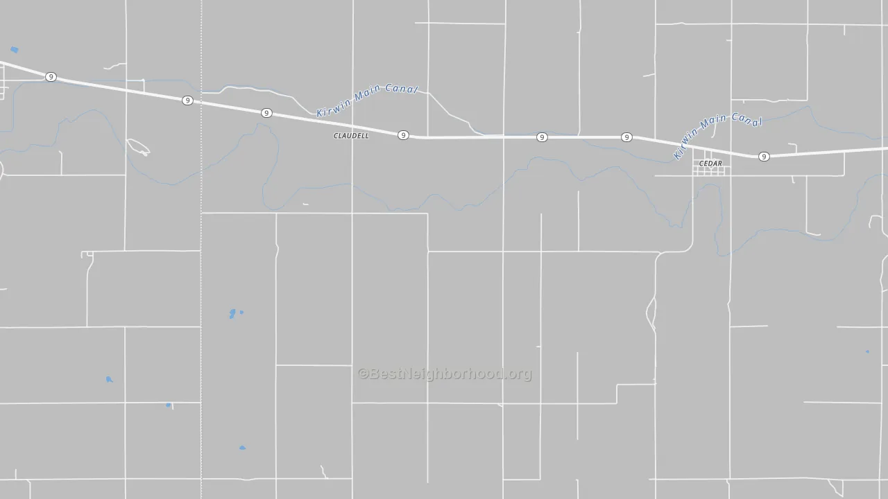 Bike Grade map of Claudell, KS