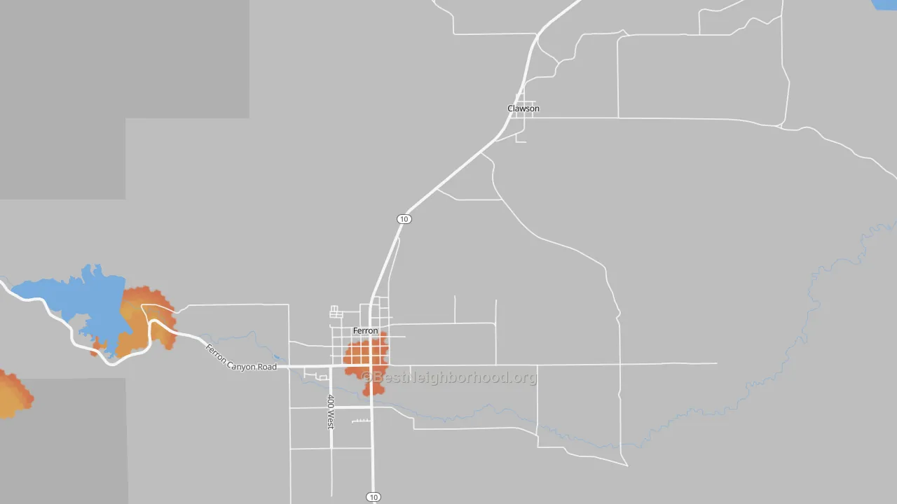 Bike Grade map of Clawson, UT