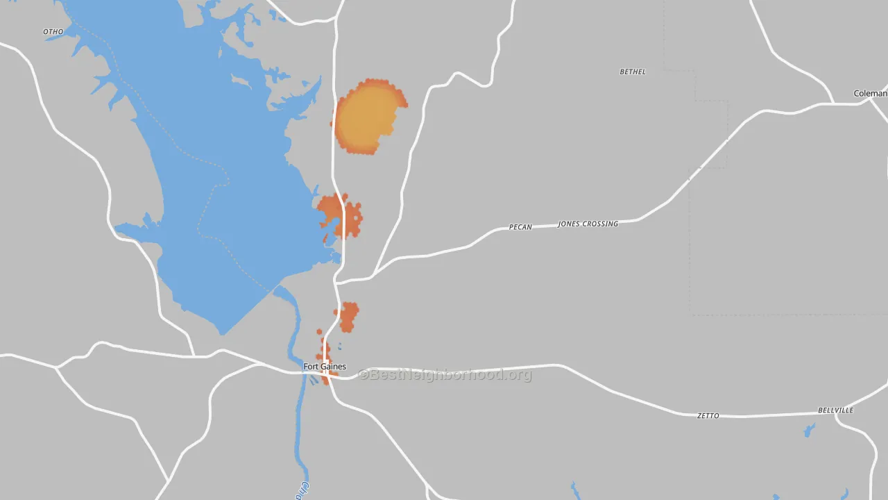 Bike Grade map of Clay County, GA