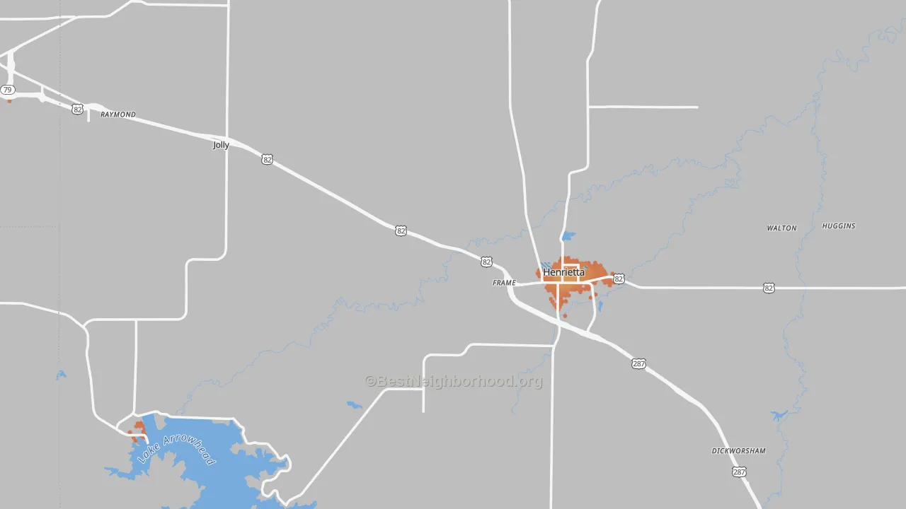 Bike Grade map of Clay County, TX